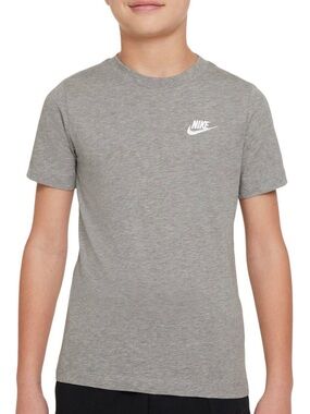 Nike Gray Heather Short Sleeve Tee with White Swoosh
